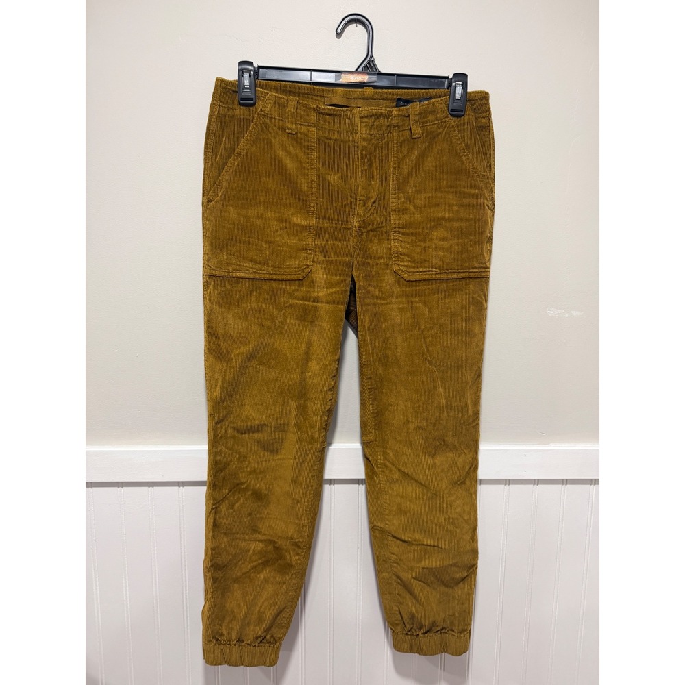Banana Republic Corduroy Pants Jogger Zipper Caramel Brown Women Size 10